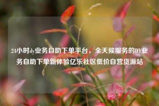 24小时dy业务自助下单平台，全天候服务的DY业务自助下单新体验亿乐社区低价自营货源站