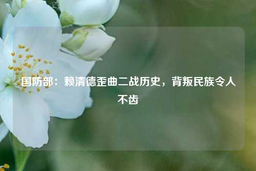 国防部：赖清德歪曲二战历史	，背叛民族令人不齿  第1张