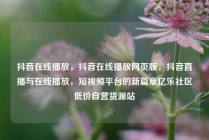抖音在线播放，抖音在线播放网页版，抖音直播与在线播放，短视频平台的新篇章亿乐社区低价自营货源站