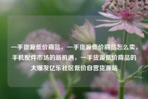 一手货源低价商品，一手货源低价商品怎么卖，手机配件市场的新机遇，一手货源低价商品的大爆发亿乐社区低价自营货源站