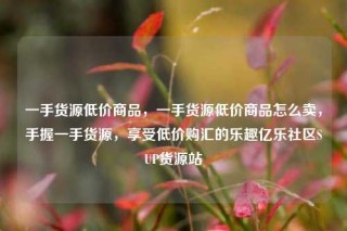 一手货源低价商品，一手货源低价商品怎么卖，手握一手货源，享受低价购汇的乐趣亿乐社区SUP货源站