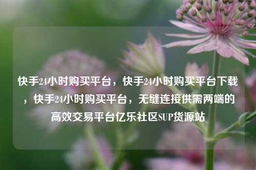 快手24小时购买平台	，快手24小时购买平台下载，快手24小时购买平台，无缝连接供需两端的高效交易平台亿乐社区SUP货源站  第1张